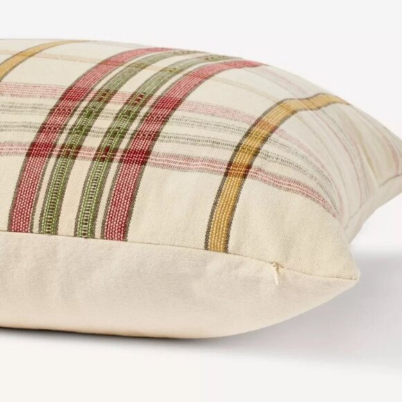 Woven Plaid Square Throw Pillow Gold - Threshold Studio McGee Christmas 2024 - Picture 4 of 6